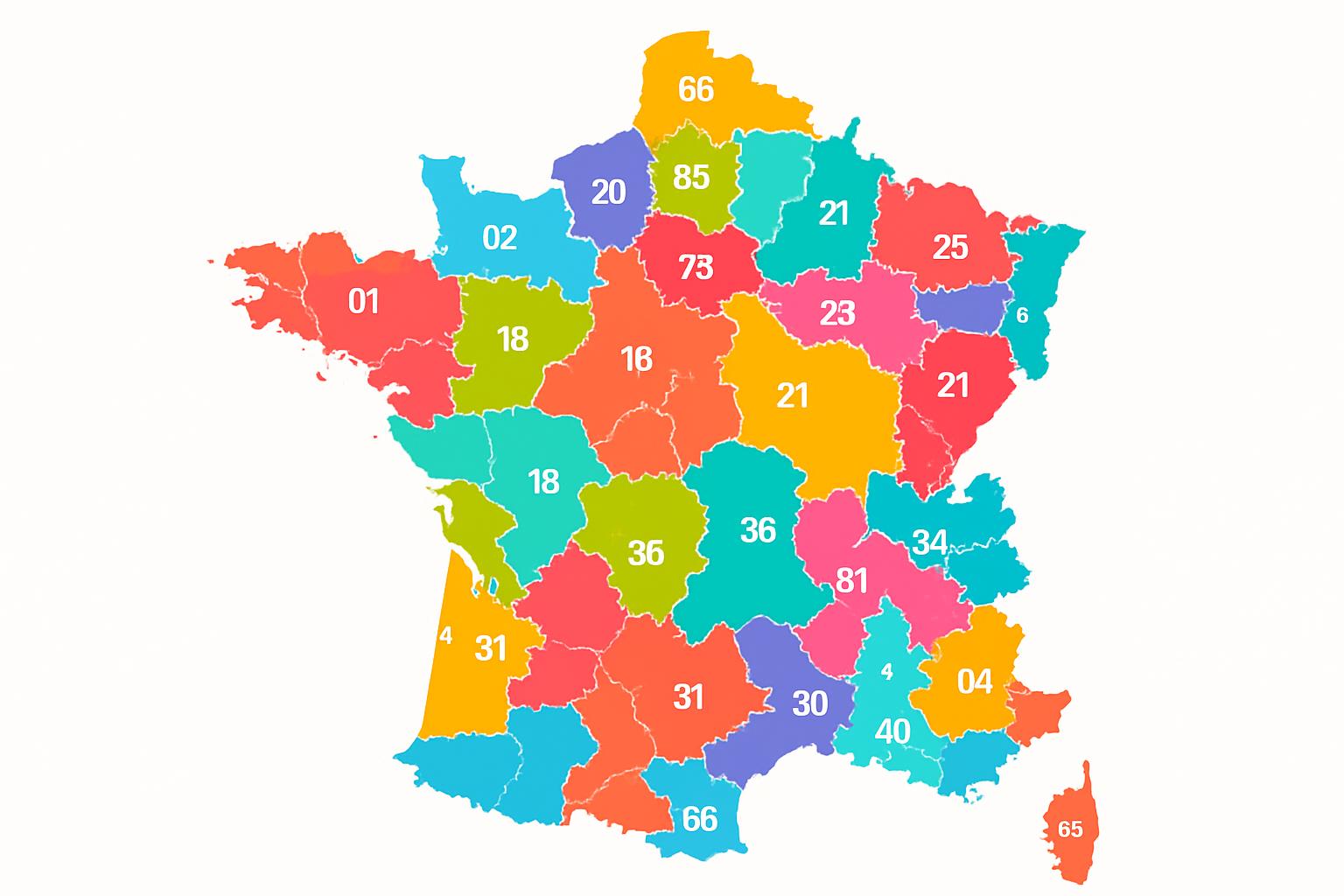 Carte Départements